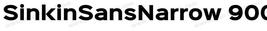 SinkinSansNarrow 900XBlack字体转换